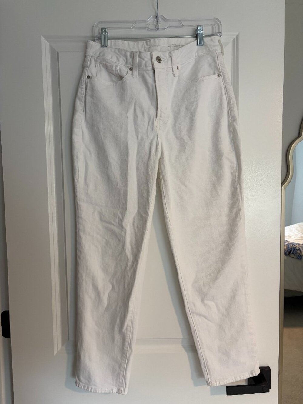 Old Navy White High Rise OG Straight Denim Size 8
